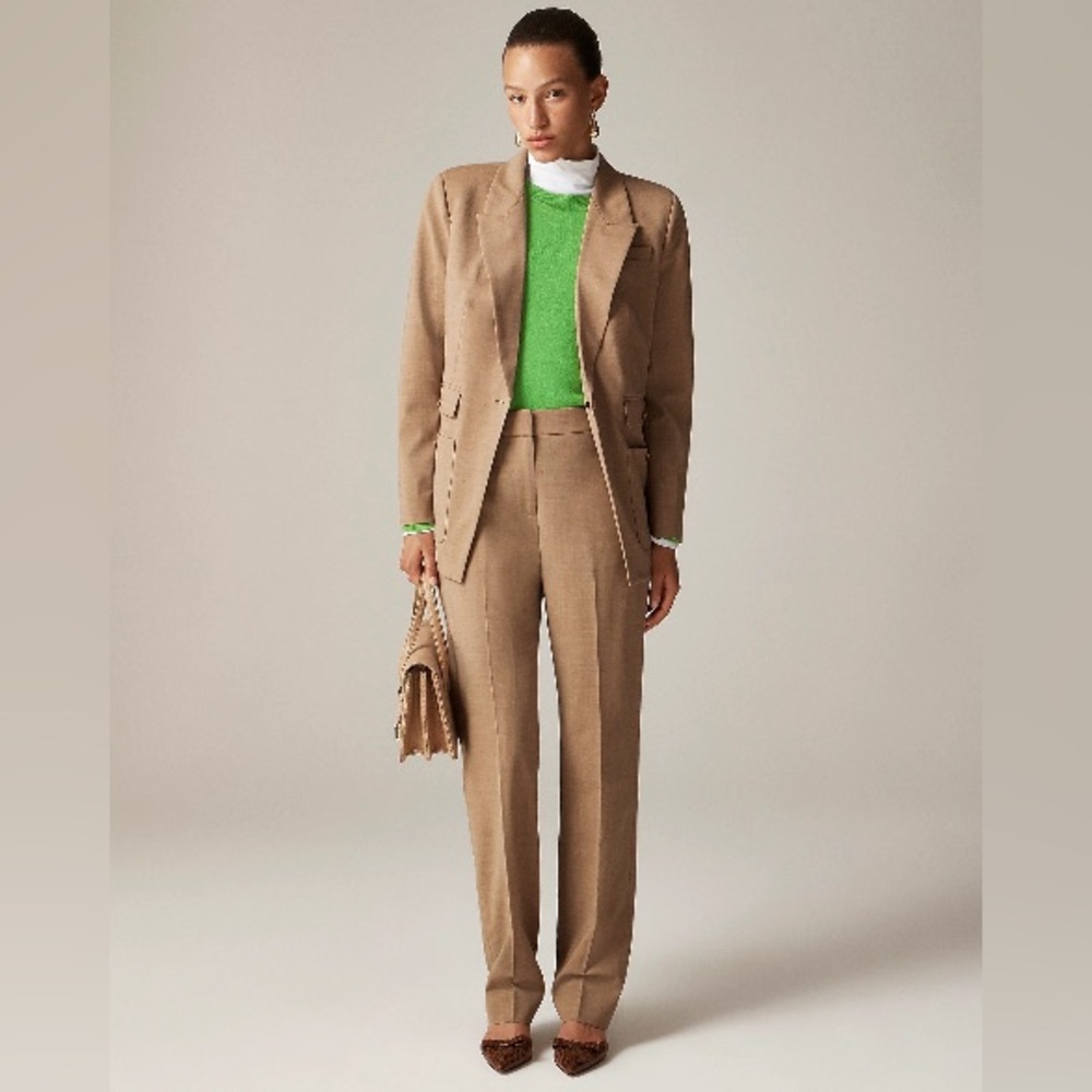 J. Crew Tall Kate Italian 4 Season Stretch Wool Blend Straight Leg Trousers